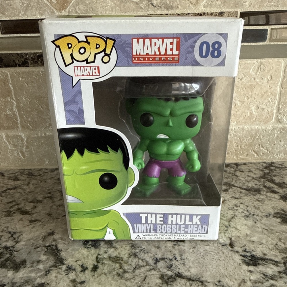 Marvel The Hulk 08 Funko Pop! 2011 Large Font On Front